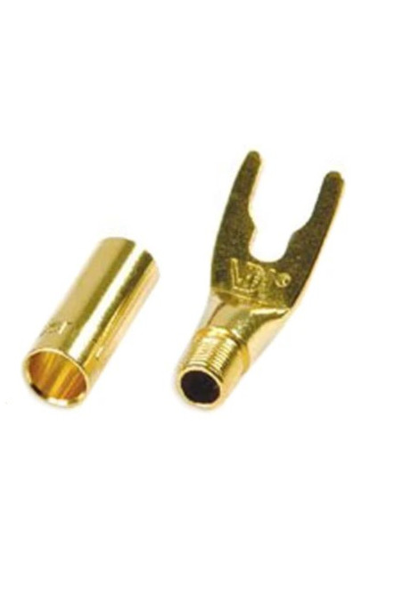 VAN DEN HUL VDH GOLD PLATED BUS CONNECTOR WITH SPADE, 8 MM