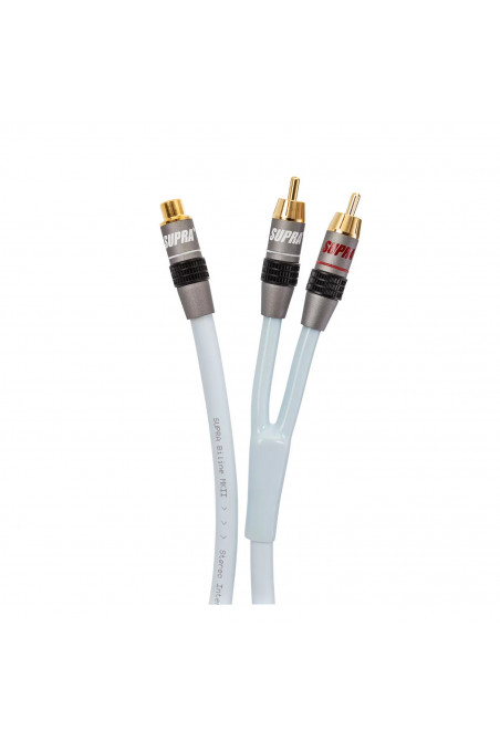 SUPRA Y-LINK 1RCA-2RCA F-M BLUE 25CM