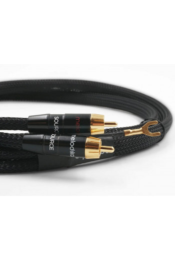 Melodika Purple Phono cable 2xRCA - 2xRCA with a grounding