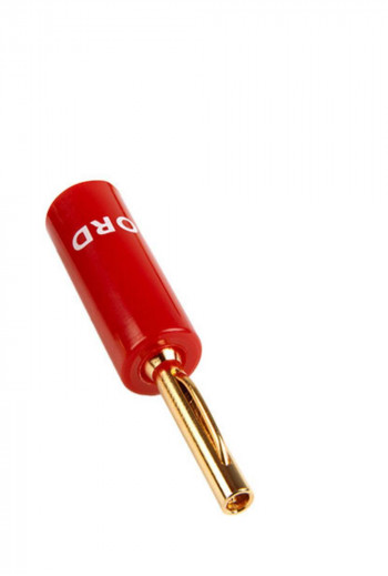 CHORD Crimp Gold Banana Plug Red Cap